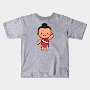 Cute Female Gymnast Cartoon Kids T-Shirt